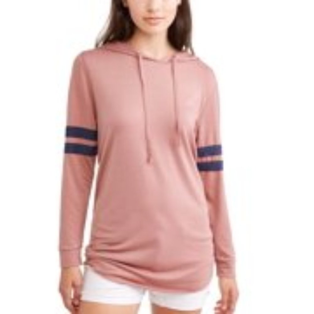 Varsity Stripe Tunic Hoodie
